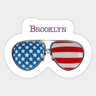 USA GLASSES BROOKLYN Sticker